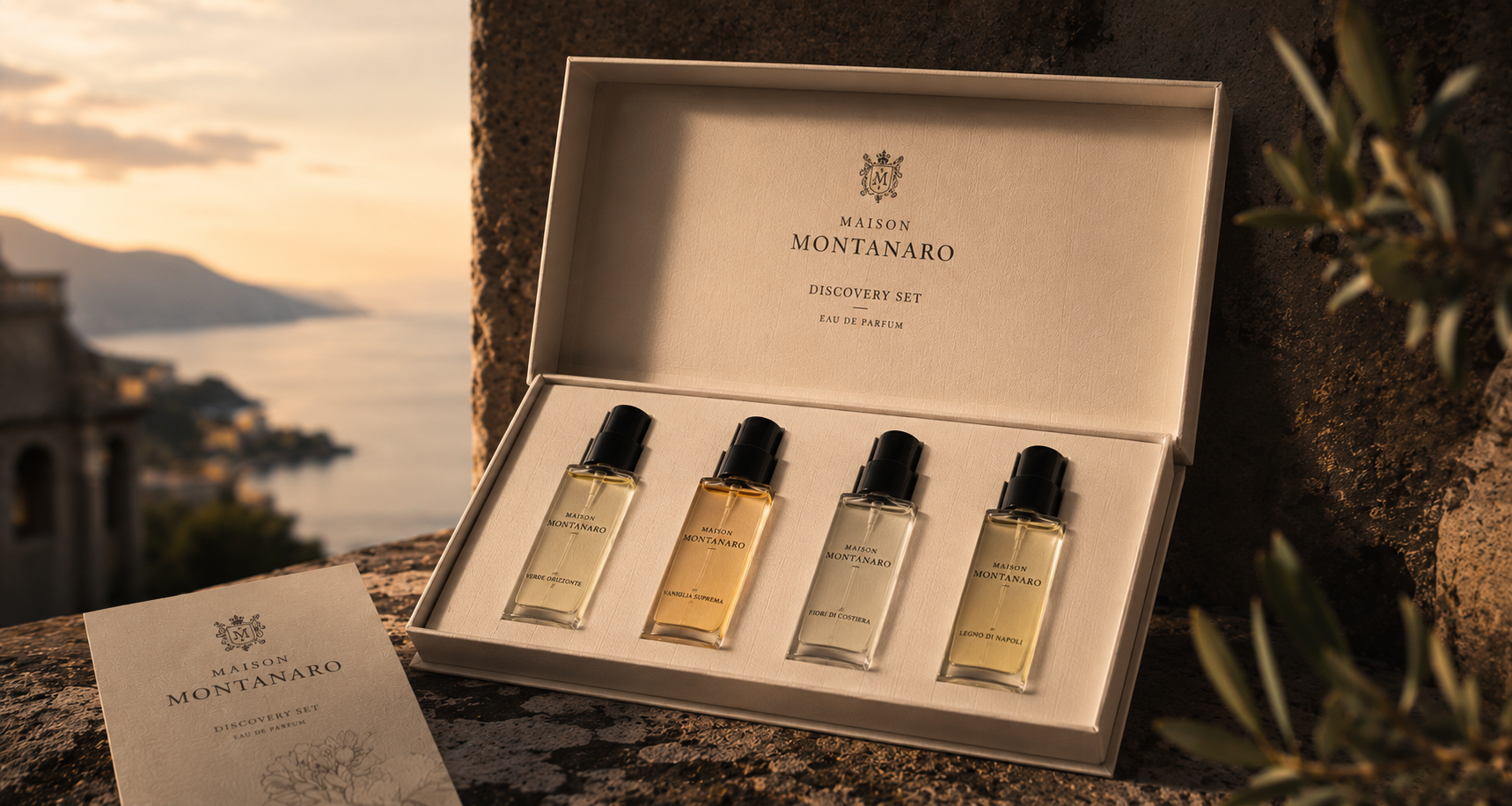 Quattro fragranze.
Un solo viaggio.